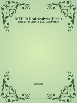 MTE-09 Real Analysis (Hindi)